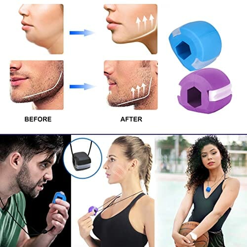4-częściowy Jawline Exerciser Fitness Ball, Facial Fitness Ball, Ćwiczenia Most do żucia, Twarz Szyja Trener do wzmocnienia i naprężenia obszaru szczęki i szyi - obrazek 4