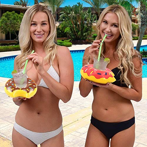 VGOODALL Nadmuchiwany uchwyt na napoje, 10 sztuk, uchwyt na butelki, puszki, dekoracja na imprezę, zabawki kąpielowe - obrazek 3