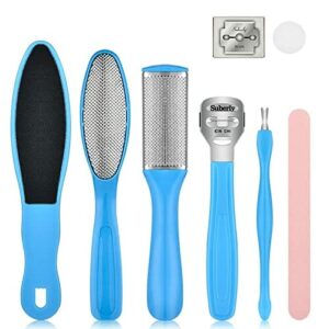 Strug do zrogowaciałego naskórka, zestaw 8 sztuk, pilnik do stóp, narzędzie do pielęgnacji stóp, zestaw spa ze stali nierdzewnej