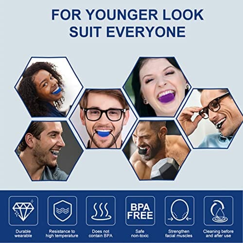 4-częściowy Jawline Exerciser Fitness Ball, Facial Fitness Ball, Ćwiczenia Most do żucia, Twarz Szyja Trener do wzmocnienia i naprężenia obszaru szczęki i szyi - obrazek 2