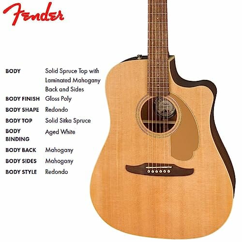 Fender Gitara akustyczna Redondo Player - naturalna - obrazek 6
