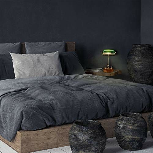 Relaxdays Lampa bankierska, z odchylanym szklanym kloszem i drewnianą podstawą, lampa biurkowa retro/vintage, E27, lampa bibliotekowa, zielona, 10034378, 43 x 26,5 x 23,5 cm - obrazek 5