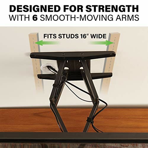 SANUS Najwyższej jakości uchwyt do telewizora Full Motion do telewizorów 42"-90" - solidne i płynne rozszerzenie, obrotowe i uchylne do dużych telewizorów - uniwersalna konstrukcja pasuje do Samsung, LG, Vizio, TCL i nie tylko - łatwa instalacja -OLF22 - obrazek 4