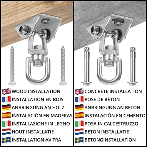 BELLE YOU Wytrzymały haczyk do sufitu wiszącego (zestaw 2 sztuk) - Obr - obrazek 5