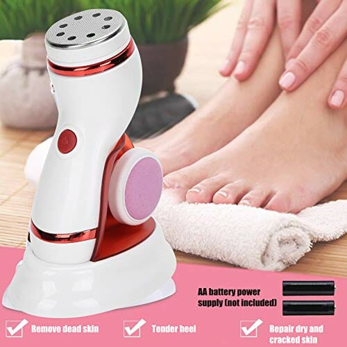 Elektryczny Kalus Stóp (czerwony), Profesjonalna Regulowana Maszyna do Pielęgnacji Stóp, Usuwanie Martwego Naskórka i Modzeli, 6,1 X 4,8 X 3,3 Cala (w Tym Podstawa) - obrazek 9