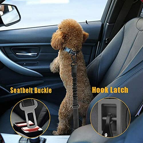 Uprząż bezpieczeństwa dla psa, pas bezpieczeństwa 3 w 1, odblaskowy pa - obrazek 2