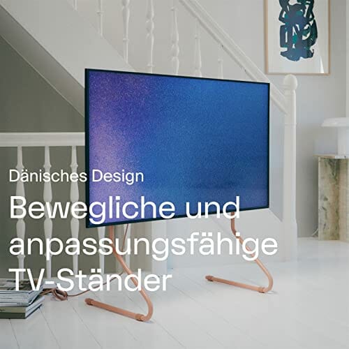 Pedestal Sway stojak pod telewizor o przekątnej od 40 do 70 cali | wysokiej jakości podstawka pod telewizor do salonu | wysoki stojak na telewizor | wyjątkowy stojak na telewizor | podwyższenie telewizora (różowy) - obrazek 5