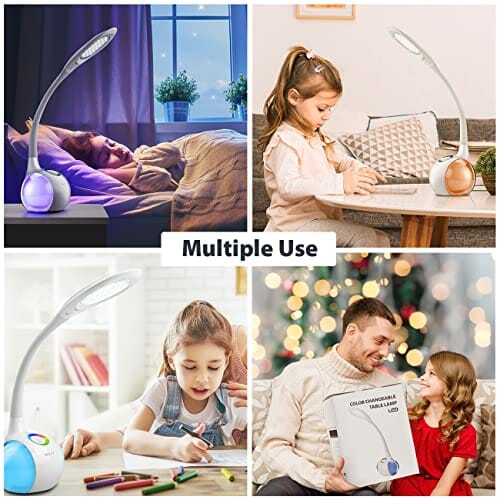 WILIT Lampka biurkowa LED dla dzieci, zmiana kolorów, lampka nocna dla - obrazek 5