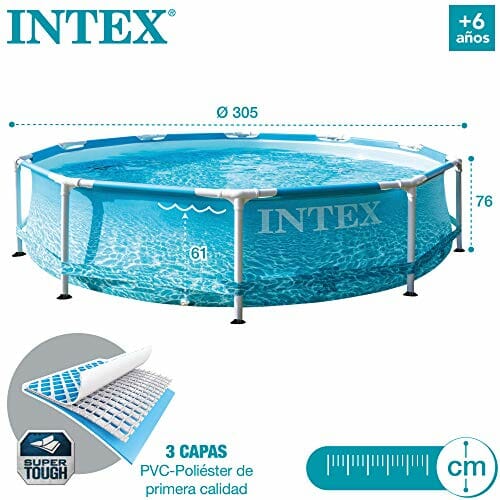 Intex 10FT X 70 cm Beachside Metal Frame Pool Set - obrazek 5
