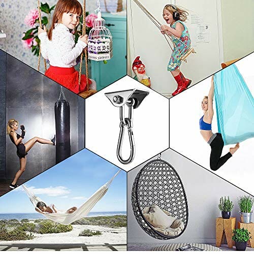 2 sztuki o pojemności 450 kg, obracane o 180°, ciche haki sufitowe do - obrazek 3