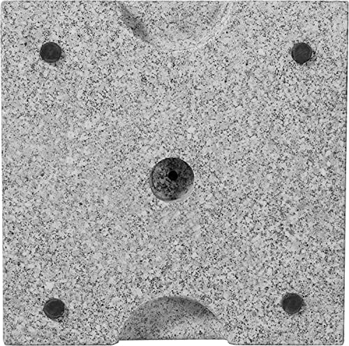 Doppler Granit Sockel 25 kg – Hochwertiger Sonnenschirmständer mit Edelstahlrohr – Quadratisch – 37cmx38cmx5.5 cm - obrazek 3
