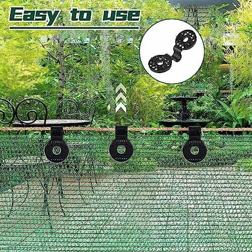 50 Stück Kunststoff-Clips für schutztuch, Clips für Sonnensegel Schwarz, Shade Cloth Plastic Clips mit öse, Kunststoffclip Für Sonnenschutznetz für Verbindungsseile Schattennetze Leitplanken - obrazek 9