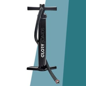 Wysokociśnieniowa pompa do paddleboardingu – funkcja podwójnego skoku – oszczędność czasu i siły podczas pompowania deski SUP – lekka pompa SUP w kolorze czarnym – pasuje do wszystkich marek desek SUP – trwała