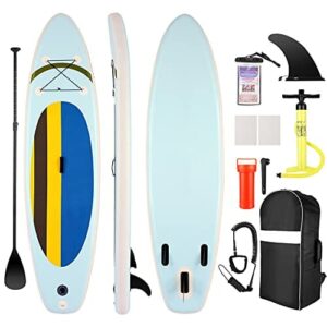 Nadmuchiwana deska SUP Stand Up Paddle, z aluminiowym wiosłem, z podwójnym podnoszeniem, paskiem na kostkę, plecakiem, wodoszczelna, torba