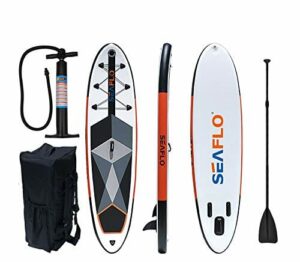 Seaflo SUP Board Stand Up Paddle, nadmuchiwana deska surfingowa, wraz z wiosłem ISUP 305 cm, 10