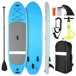 YUEBO Nadmuchiwana deska Stand Up Paddle Board 81 cm szerokości z antypoślizgową deską i kompletnym zestawem, regulowane wiosło, linka, płetwa, pompka ręczna i plecak, dla młodzieży i dorosłych