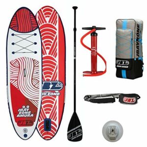 JBZ JBAY.ZONE AMURA H3, Płyta Stand Up Paddle SUP Nadmuchiwane Unisex Dorosły, Czerwony i Biały, 297x81x10 CM