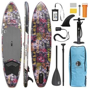 iBOARD Nadmuchiwana deska do wiosłowania | SUP Board Stand Up Paddleboarding, 28 cm x 81 cm grubości, wszystkie akcesoria wewnątrz