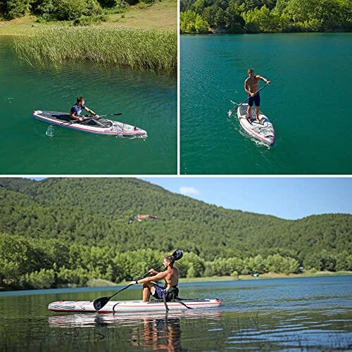 Aqua Marina, 2 w 1 nadmuchiwany kajak SUP w zestawie Cascade 2021 11'2" do pływania kajakiem, do pływania i paddlingu, 340 x 89 x 20 cm - obrazek 3