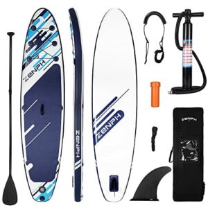 SUP Board Stand Up deska do wiosłowania, 320 x 76 x 15 cm, SUP dla wszystkich poziomów umiejętności z nadmuchiwanymi akcesoriami do desek wiosłowych, regulowane wiosło, szybkie pompowanie, płetwa, smycz do kostki, zestaw naprawczy, plecak