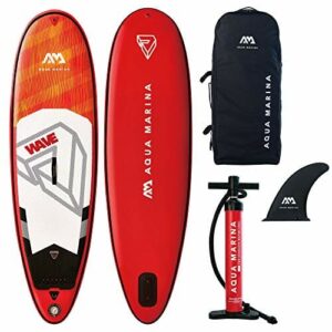 Aquamarina Uniseks Sup Board Wave BT-20WA Deska Nadmuchiwana, Czerwony/Pomarańczowy, 83 x 26 x 40 cm