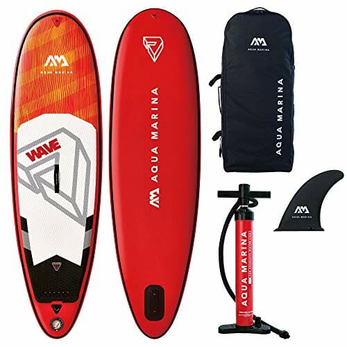 Aquamarina Uniseks Sup Board Wave BT-20WA Deska Nadmuchiwana, Czerwony/Pomarańczowy, 83 x 26 x 40 cm