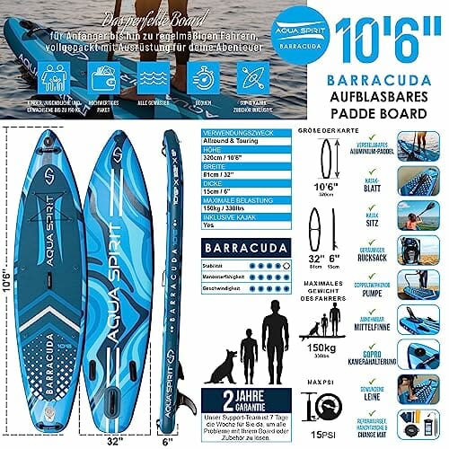 Aqua Spirit SUP nadmuchiwana deska SUP 2024 | 320 x 81 x 15 cm / 457 x - obrazek 7