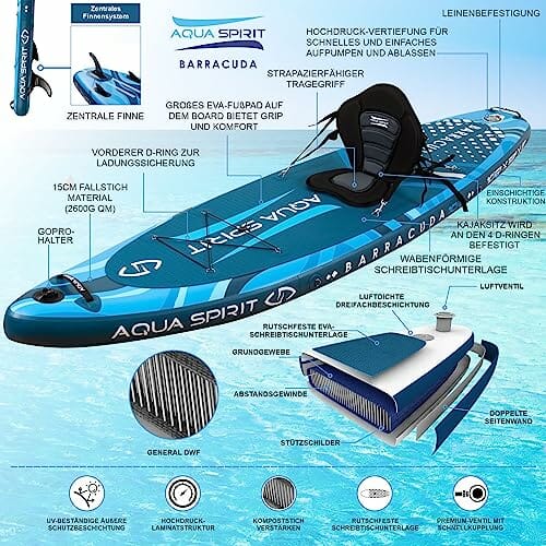 Aqua Spirit SUP nadmuchiwana deska SUP 2024 | 320 x 81 x 15 cm / 457 x - obrazek 4