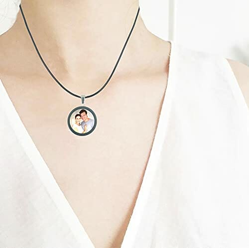 DUGIIRS 50 sztuk drewniane tace wiszące okrągły wisiorek cabochon base - obrazek 5