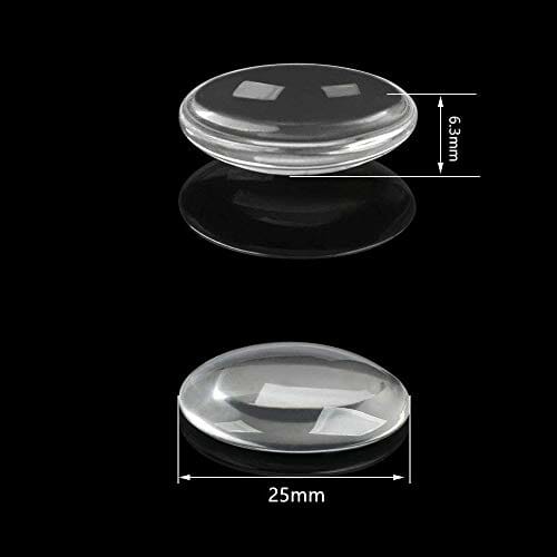 TSKDKIT 100 szt. przezroczyste szkło kaboszonowe 25 mm - szklane koraliki do biżuterii, płytki kopułowe, wazon - rękodzieło - obrazek 7