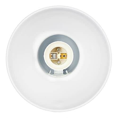 Lampa biurkowa retro, ramię przegubowe, obrotowa, biurowa lampka do czytania, metal, E27, biała - obrazek 4