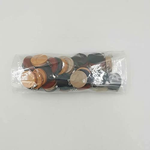 DUGIIRS 50 sztuk drewniane tace wiszące okrągły wisiorek cabochon base - obrazek 2