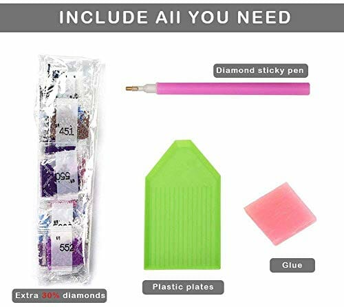 TINY FUN Malarstwo diamentowe 5D: Zestaw do malowania diamentami dla dorosłych - obrazek 5