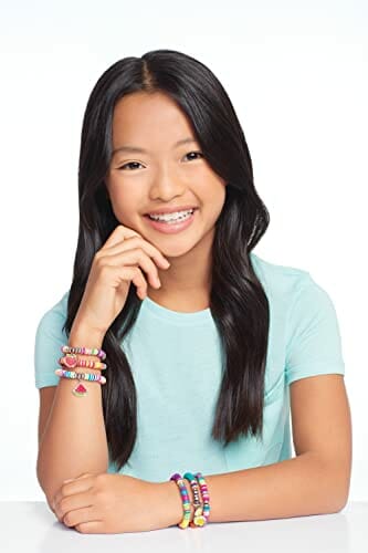 Zestaw koralików Make It Real z koralikami Heishi, srebrnymi zawieszkami i etui do przechowywania - idealne do bransoletek przyjaźni - sztuka i rękodzieło od 8 lat - obrazek 2