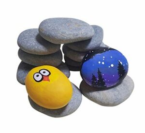 SklepWatch River Rocks do malowania – gładkie kamienie do malowania rękodzieła – dekoracyjne kamyczki – 12 szt., 5-7,6 cm, około 1,4 kg PS07