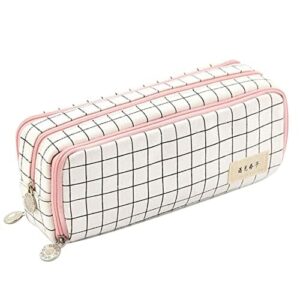 RONGYI - Duży piórnik szkolny dla studentów, pracowników biurowych, lekarzy i malarzy - Biały