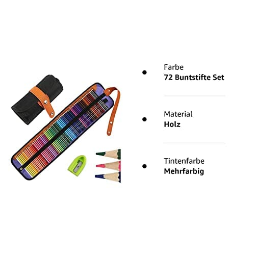 Nakeey - Profesjonalny zestaw 72 kredek do rysowania dla dorosłych, uczniów i dzieci - obrazek 2