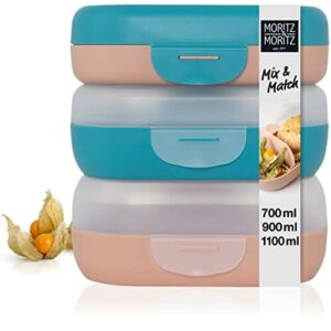 Moritz & Moritz 3 x pudełko śniadaniowe z przegródkami - Mix & Match p