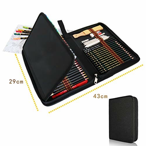 Kolorowe ołówki zestaw artystyczny, 48-kolorowe kredki do kolorowania - obrazek 5