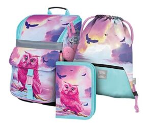 Baagl Tornister szkolny dla chłopców i dziewczynek, zestaw 3-częściowy