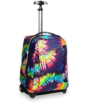 Invicta Rolling backpack, TIE&DYE, Wheeled Book Bag, 2 in 1, Backpack