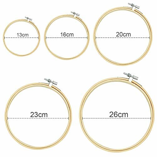 Zestaw do haftowania MOOING 205 sztuk - zestaw startowy z instrukcją, 100 kolorowych nici, 5 drewnianych ramek do haftowania - obrazek 6