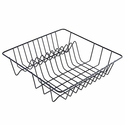 Axentia Ociekacz do naczyń - kratka ociekowa z drutu - stojak na naczynia czarny - kosz na naczynia 35 x 9,5 x 34 cm - ociekacz na talerze i sztućce - pomocnik kuchenny - obrazek 8
