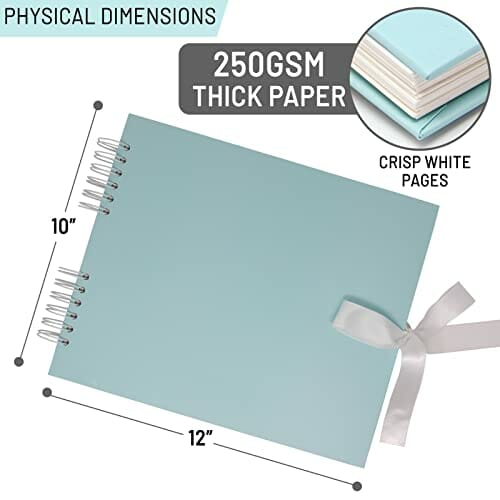 Album do scrapbookingu 12x10 cm - niebieski, idealny prezent na baby shower, walentynki i zaręczyny - obrazek 8