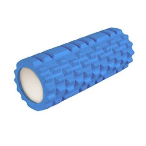Unycos – Wałek do masażu mięśni – Cylinder z gumy piankowej do fitnessu – Ultralekki wałek piankowy – Narzędzie do samodzielnego masażu (niebieski O)