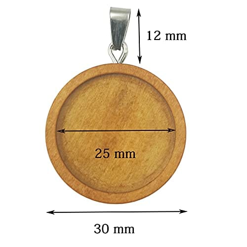 DUGIIRS 50 sztuk drewniane tace wiszące okrągły wisiorek cabochon base - obrazek 4