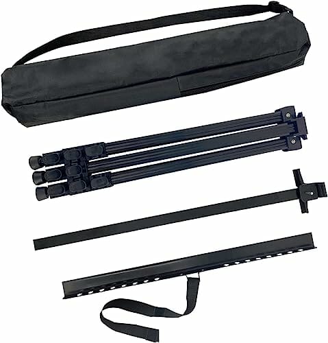 WerkWeit Stojak na sztalugę 2-pak 183 cm - Gruby aluminiowy metalowy statyw, regulowana wysokość, przenośna torba - Czarny - obrazek 3