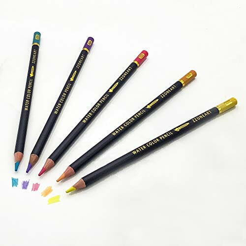 Zestaw 120 profesjonalnych kredek akwarelowych w etui na zamek błyskawiczny - obrazek 4