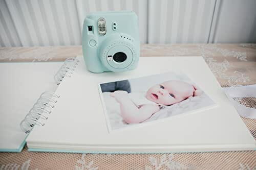 Album do scrapbookingu 12x10 cm - niebieski, idealny prezent na baby shower, walentynki i zaręczyny - obrazek 9