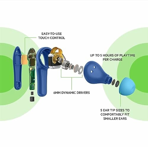 Słuchawki Douszne Belkin SOUNDFORM Nano dla Dzieci - 85 dB, IPX5, 24h, iPhone, Galaxy, Pixel - obrazek 7
